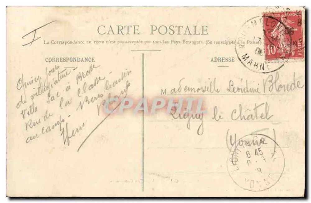Camp de Châlons - Ansicht eines Lagerplatzes — Militärbuchhandlung Guérin, Mourmelon - Rückseite