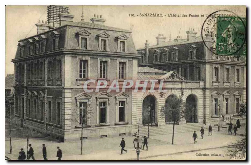 St-NAZAIRE - Das Post- und Telegraphenamt - Sammlung Delaveau - Vorderseite