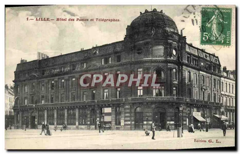 LILLE — Hotel das Postas e Telégrafos — Edição G. L. - Frente