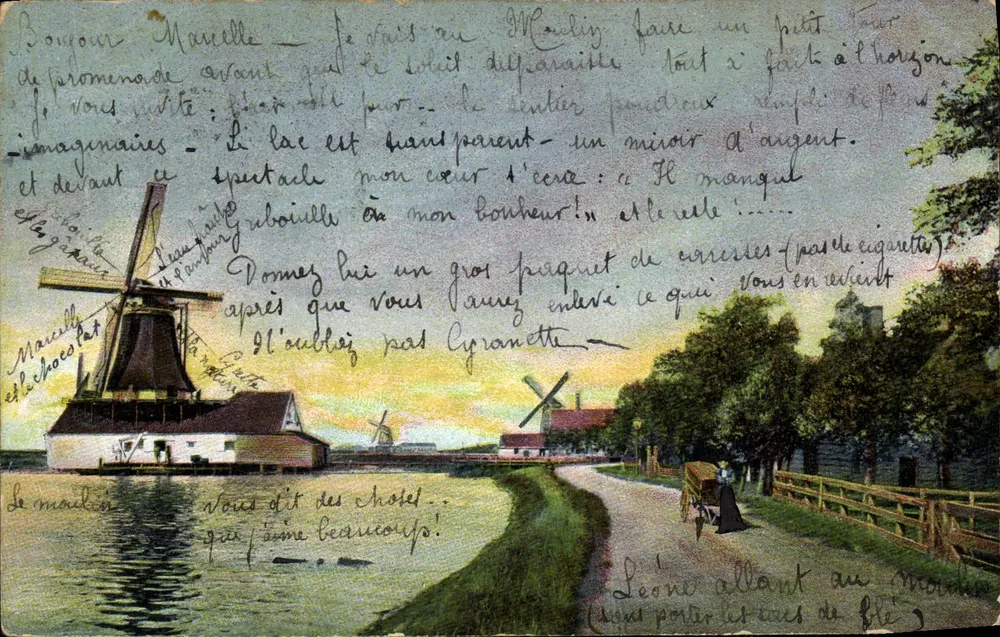 Guboille के वायु चक्का — ग्रामीण दृश्य — प्रकाशक Zaandam, श्रृंखला 282 - आगे