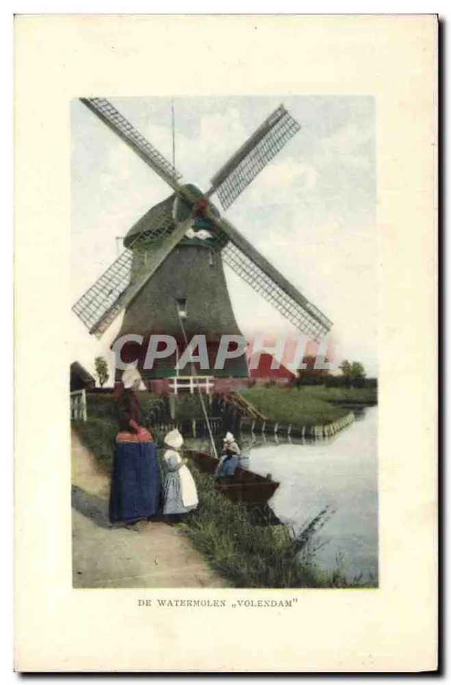 La mulina ad acqua di Volendam — edizione F. B. den Boer, Middelburg - Recto