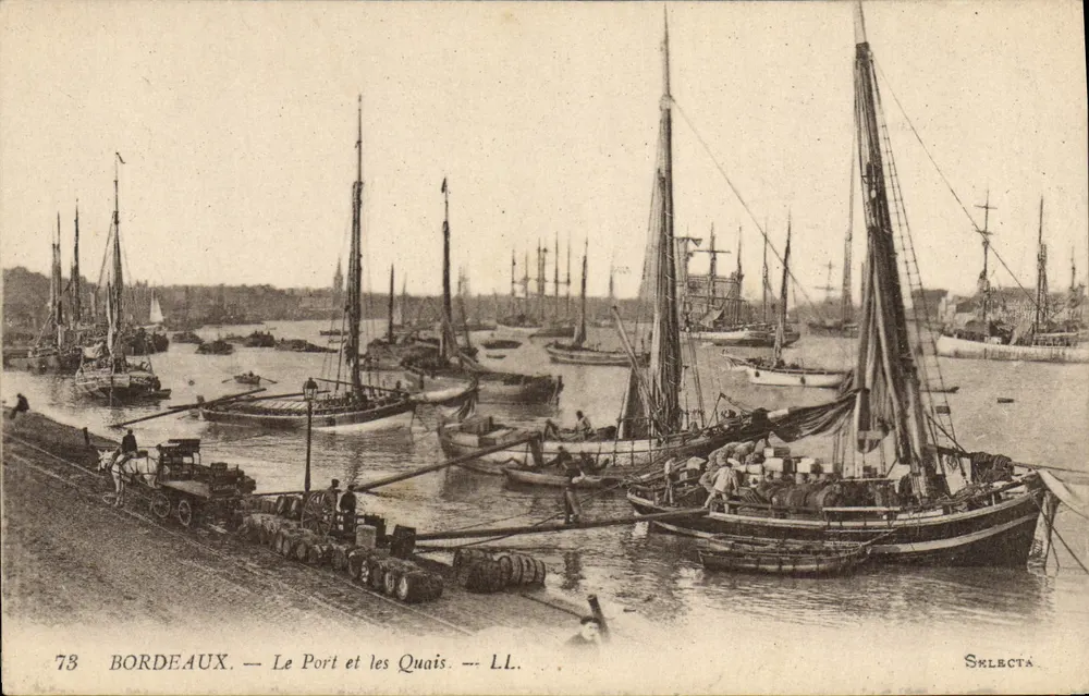Bordeaux — Der Hafen und die Kai — LL. — Selecta - Vorderseite