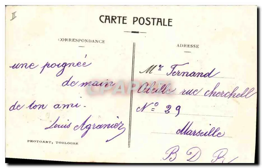 Bordeaux — Quai de Bourgogne — Photoart, Toulouse, n°141 - Rückseite