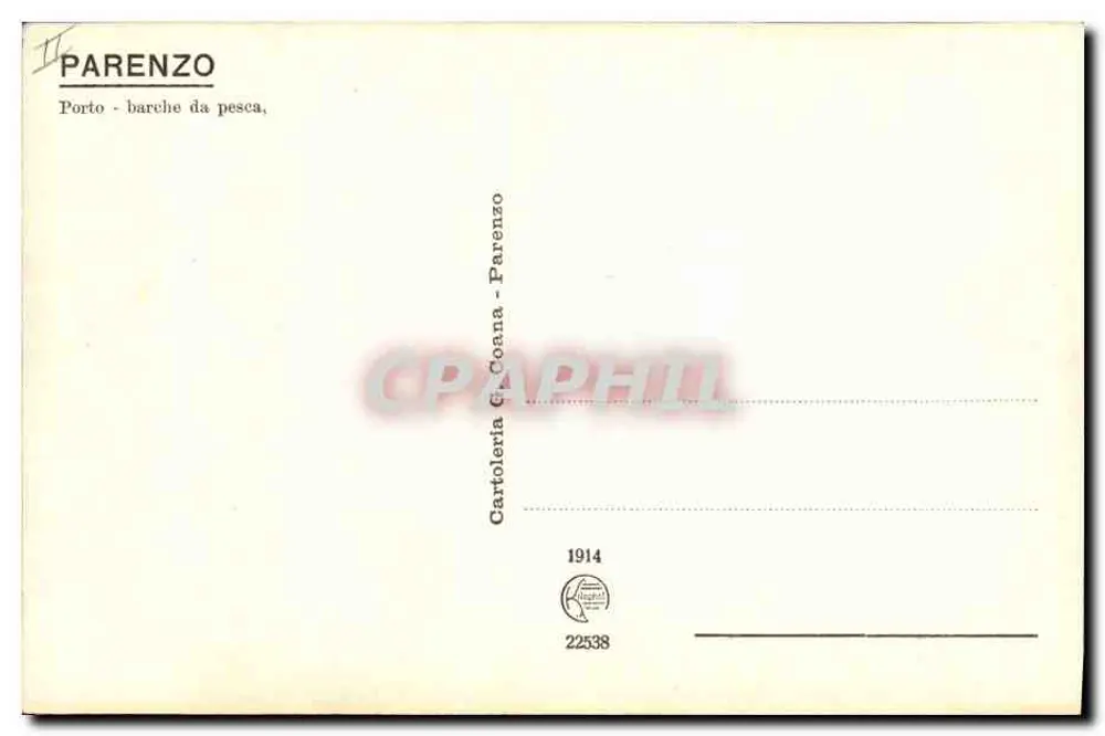 Pareno - barcos de pesca — Cartolera di Coana - Pareno, n° 22538 - Verso