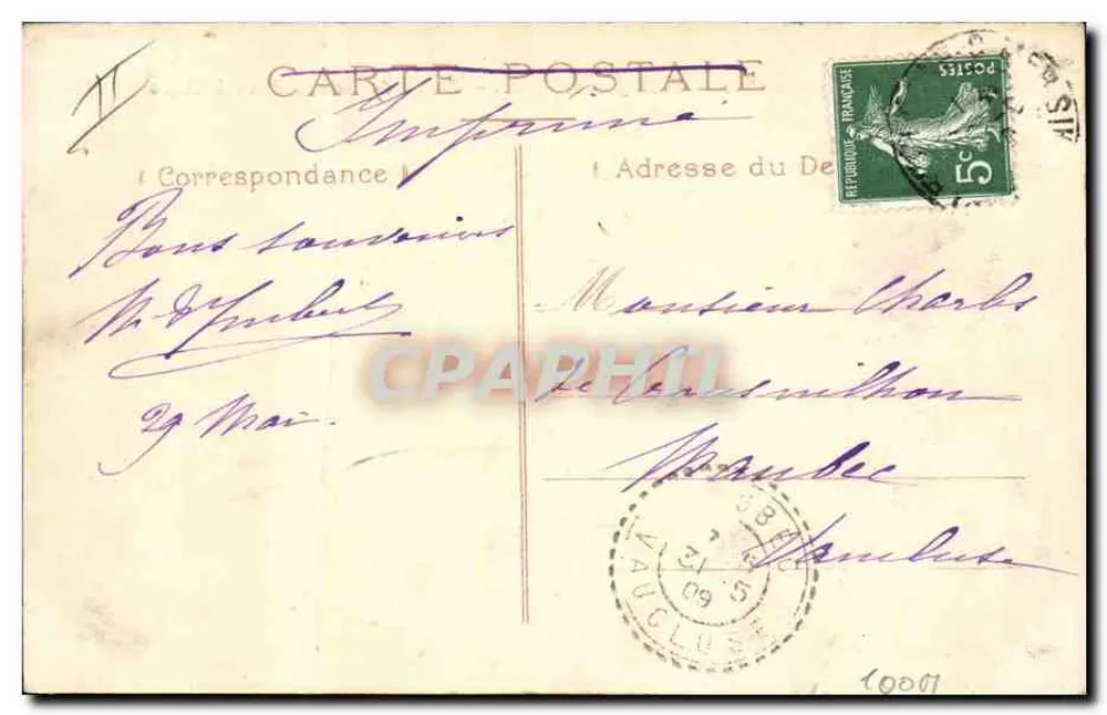 Boulogne-sur-Mer — Abfahrt des Dampfers nach Folkestone — A.A. n°26 - Rückseite