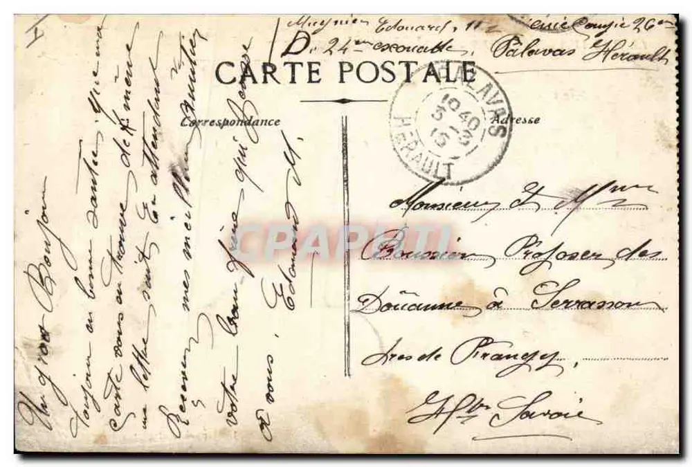 Palavas-les-Flots - Der Kanal (linkes Ufer) — Verlag: Clanzade Palavas, Nr. 13 - Rückseite