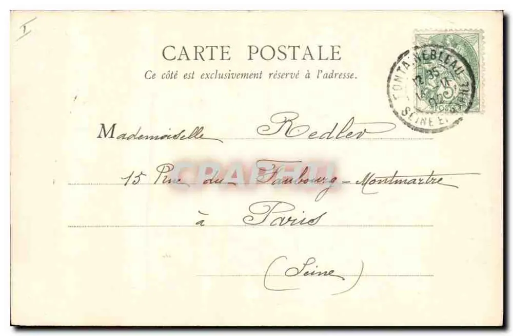 Abschied in Fontainebleau — 1814 — B.F. PARIS - Rückseite