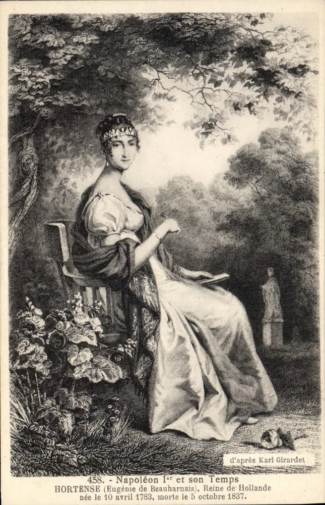 Hortense (Eugénie de Beauharnais), Königin von Holland — nach Karl Girardet — Napoleon I. und seine Zeit, Nr. 458 - Vorderseite