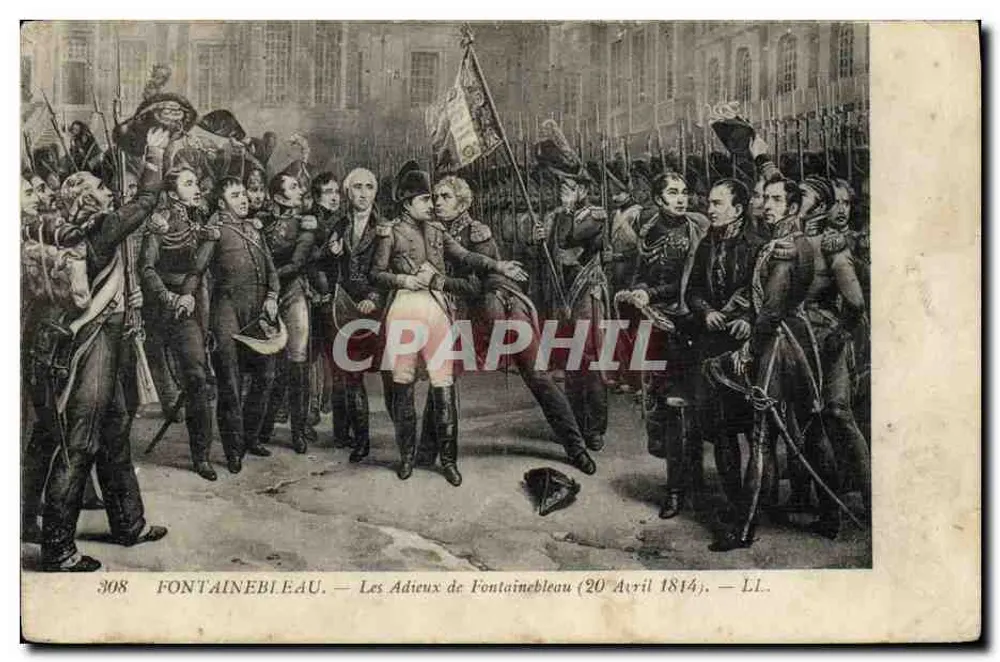 Fontainebleau — Die Abschiede von Fontainebleau (20. April 1814) — LL. Nr. 308 - Vorderseite