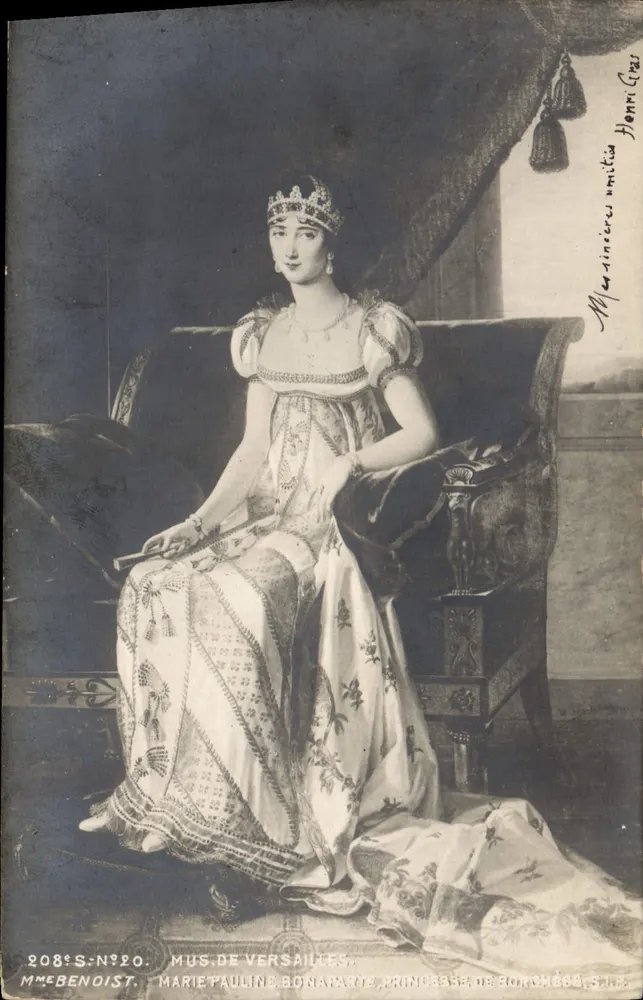 Marie-Paule Bonnatarte, Prinzessin von Borghèse — Musée de Versailles — Mme Benoist, Nr. 20, Henri Gras - Vorderseite