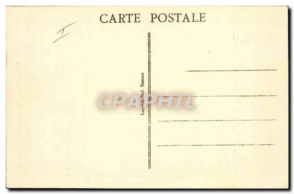 Carnac - De Aligneringen van het Ménech — serie 785 — uitgever Laurent-Nel, Rennes - Achterkant