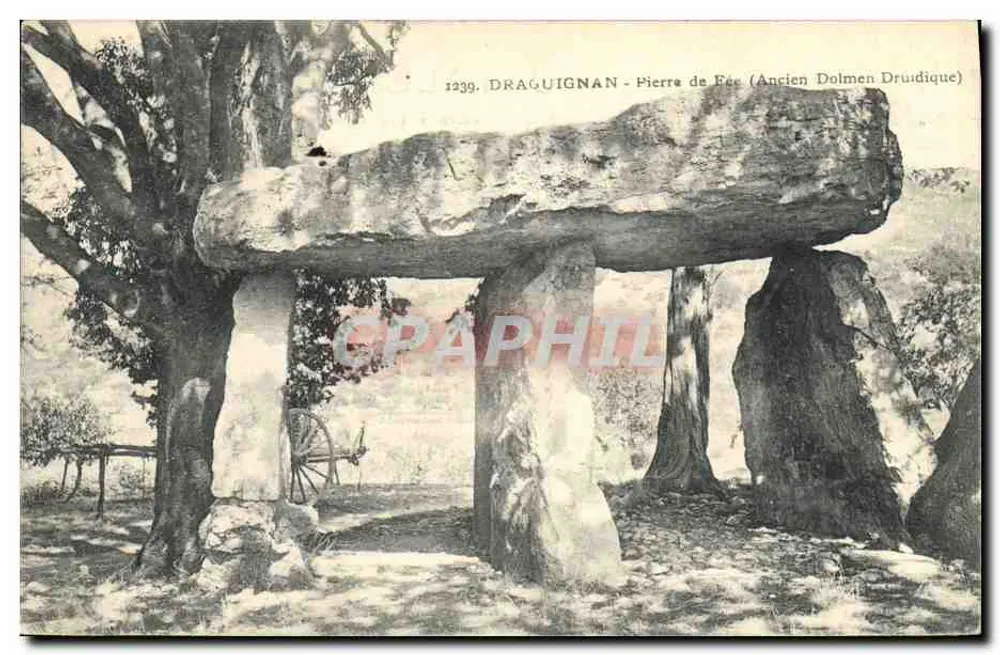 Draguignan - Pierre de Fée (Alter druidischer Dolmen) — n° 1239 - Vorderseite