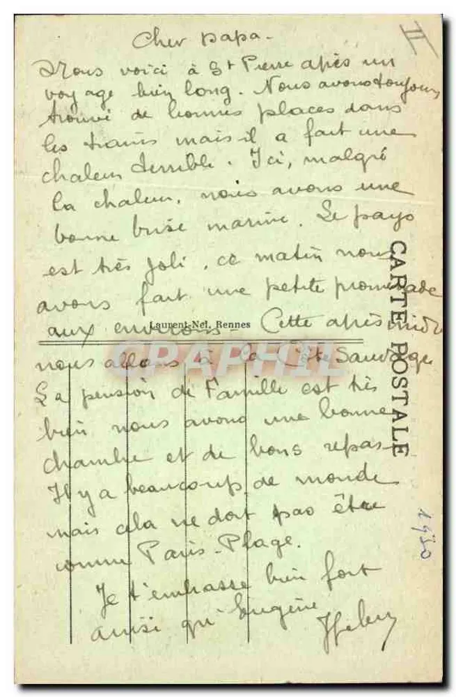 St-Pierre-Quiberon — Ausrichtung des Mühlen — n°2784 - Rückseite