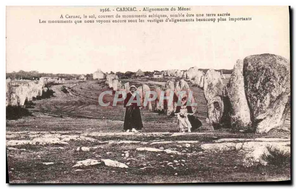 Carnac — Ménech의 정렬 — Laurent Veil, Rennes, n°2366 - 앞면