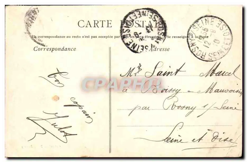 CARNAC - Alignements du Ménece — vue panoramique des menhirs, éditeur Le Ronzé, n° 2 - Achterkant
