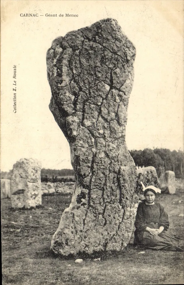 Carnac — Géant de Menec — Coleção Z. Le Rouzic - Frente