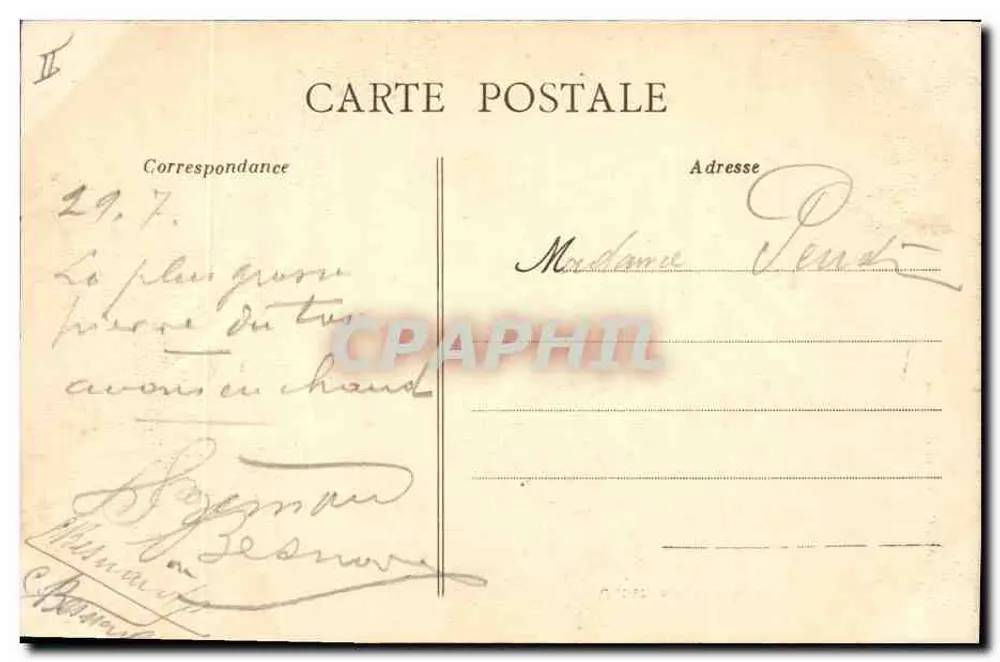 Carnac — Géant de Menec — Coleção Z. Le Rouzic - Verso