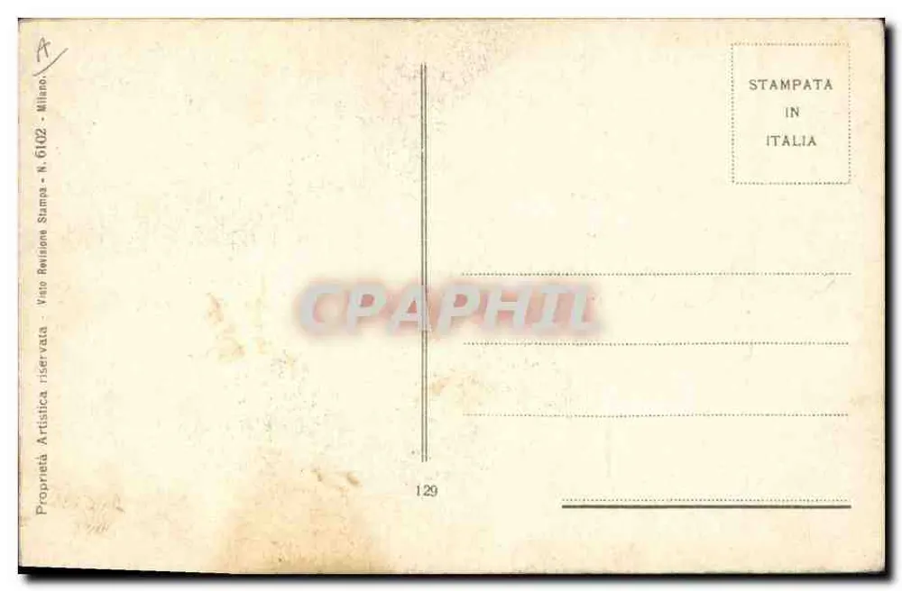 Umarmtes Paar — Romantische Szene — Vinto Revisions, Milano, Nr. 129 - Rückseite