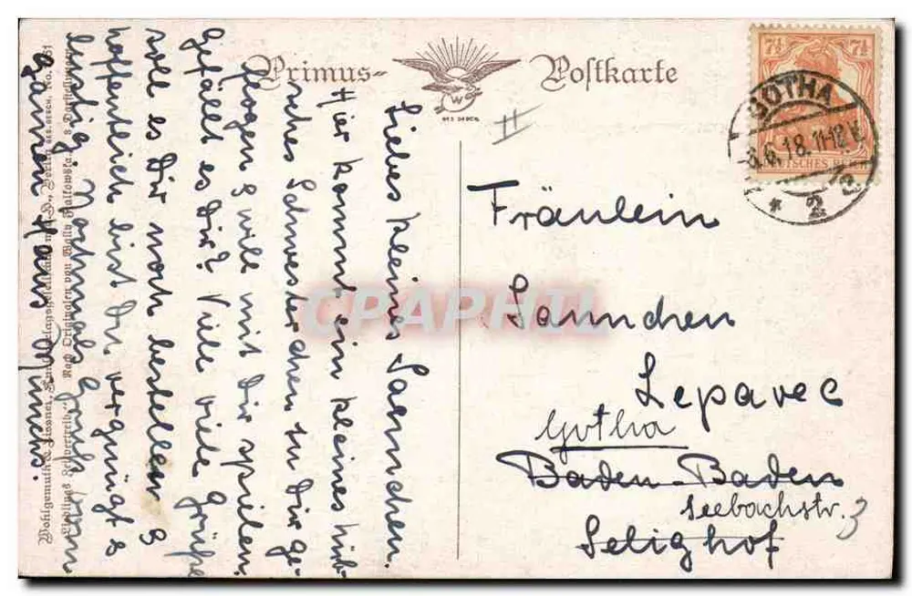 Kind auf der Schaukel — Furchtlos und treu — W. Fialkowska - Rückseite