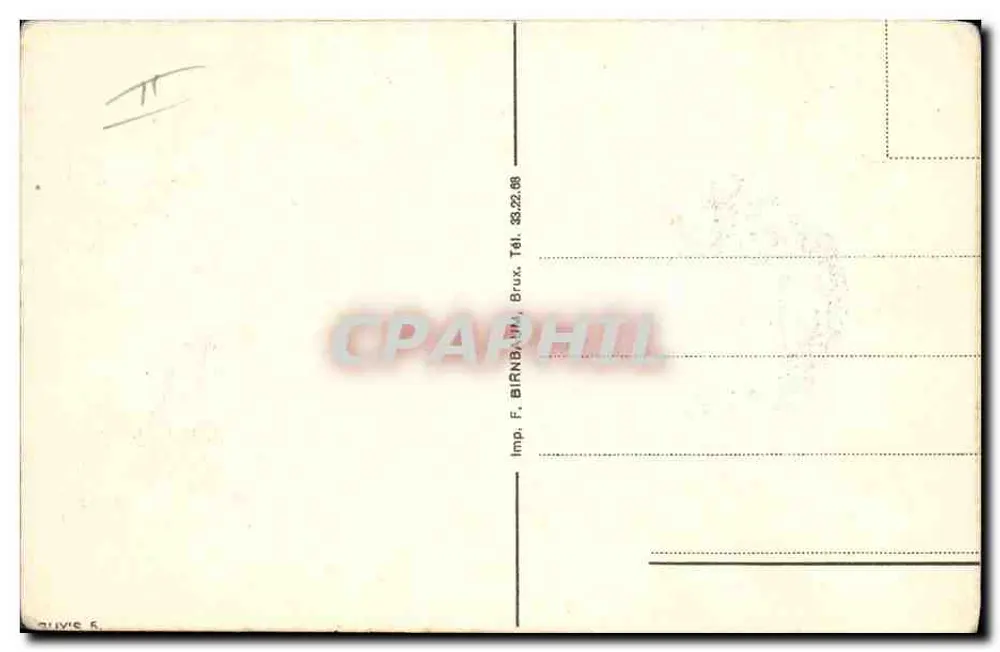Kind in Volkskostüm — mit Blumenkorb — Verlag F. Birnbaum, Brüssel - Rückseite