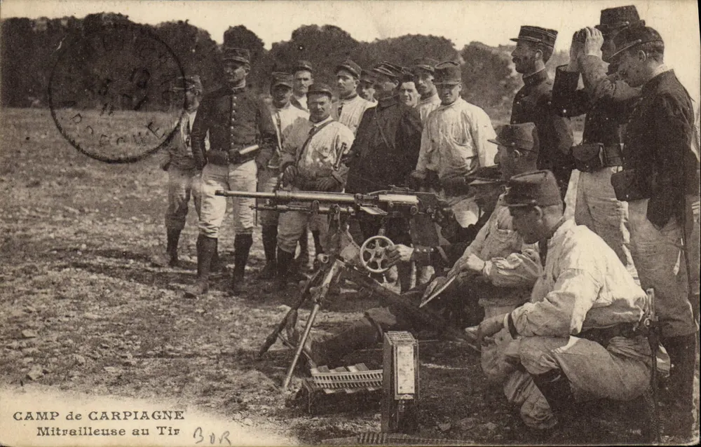 Camp de Carpiagne — Maschinengewehr Schuss — Verlag BOR - Vorderseite
