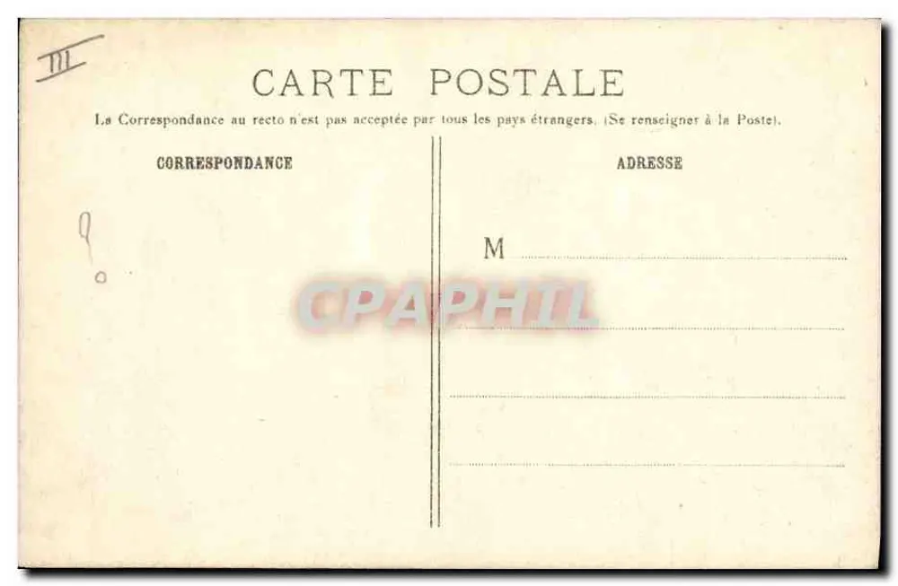 Camp d'Auvours — Campo militar com soldados e cavalos — editor não identificado, n° de série 2 - Verso