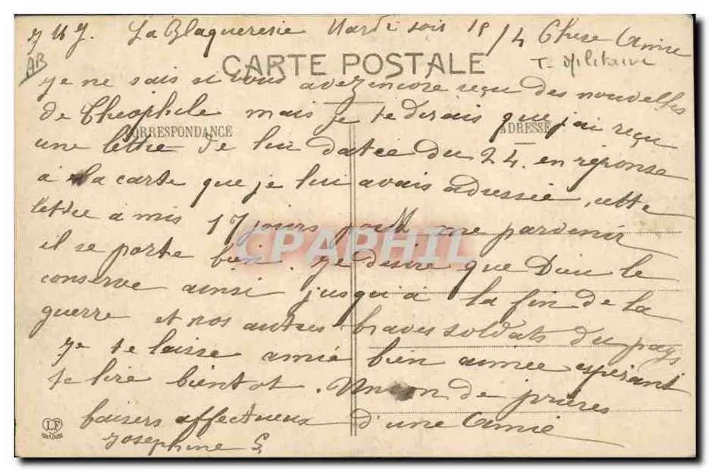 Französische Artillerie — Küstenartillerie — Schnellfeuerkanone 95 — Imprimerie L'Industrie (Paris) n° 51 - Rückseite