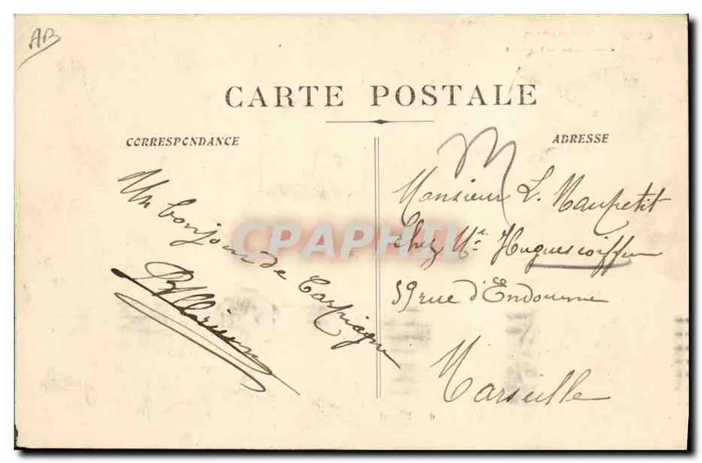 Camp de Carpiagne — Verteilung von Lebensmitteln — P. Rismat - Rückseite