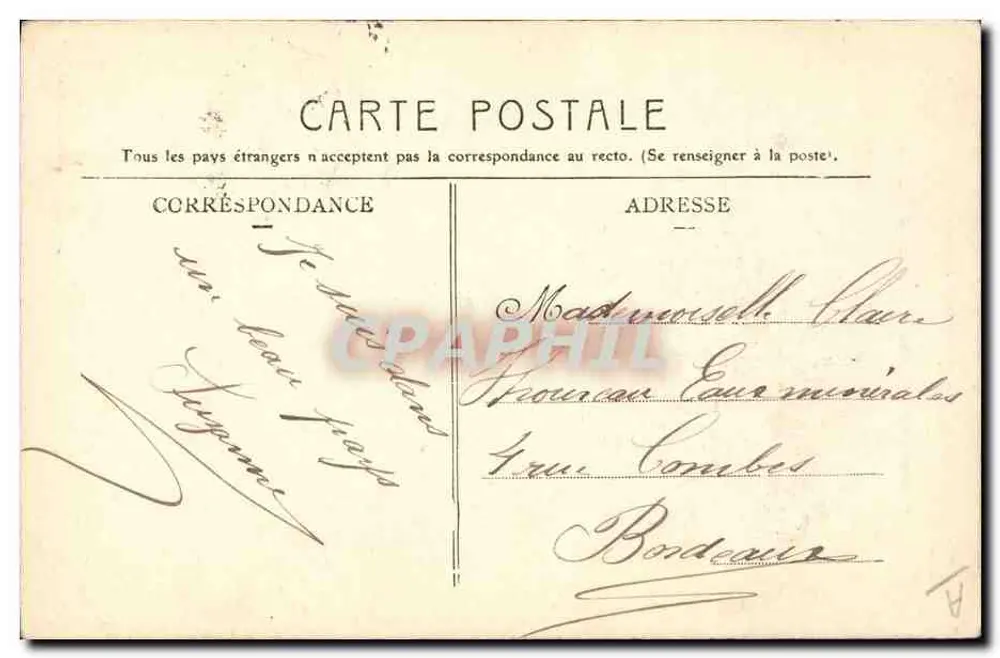 Kapelusze z przeszłości — COUTANCES (Manche) — wydawca nieodczytalny - Rewers