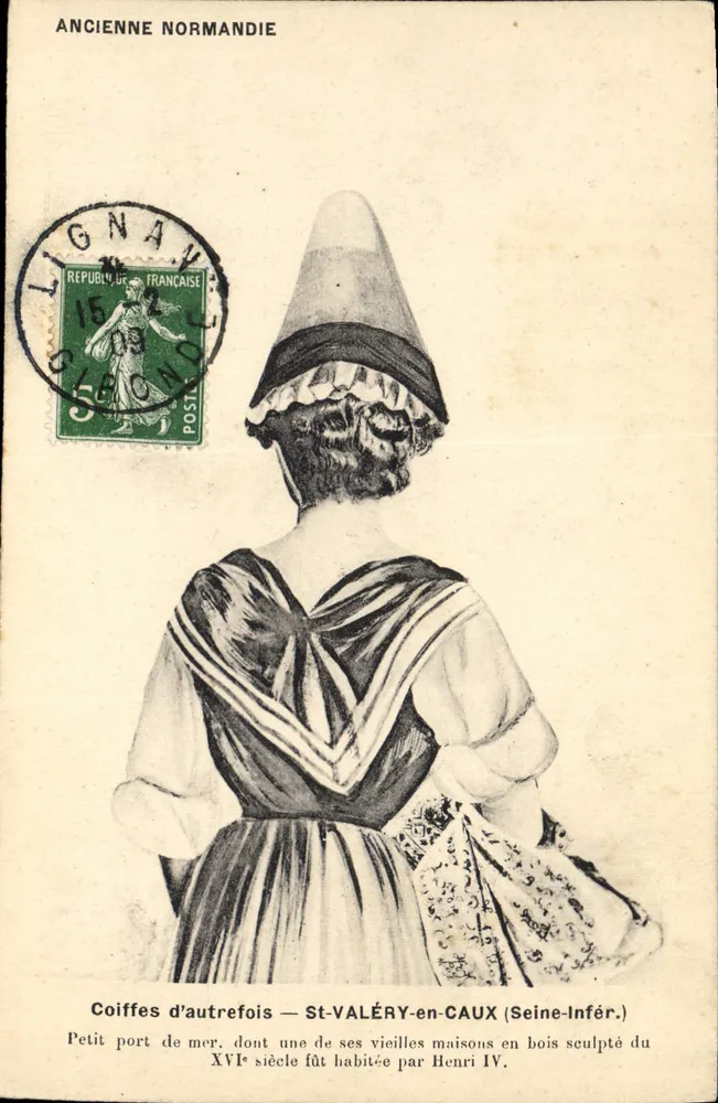 Coiffes de outrora — St-Valéry-en-Caux (Seine-Infér.) — editor não visível - Frente