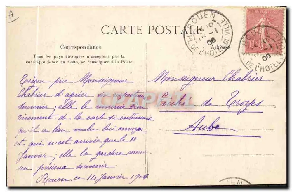 Coiffes Normandes — Modèle déposé — LA C.P.A., Paris - Verso