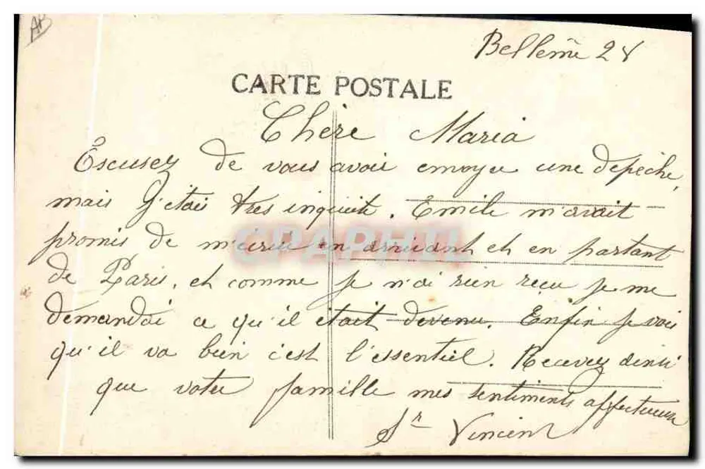 Capeleira normanda — Capeleira dita 'Vimoutiers' — Coleção P. Bunel, fot.-edit., Vimoutiers - Verso