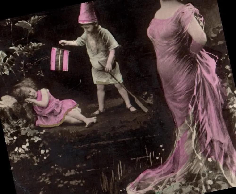 Fee und Kinder im Garten — Ornatype, Stéglitz 1904 - Vorderseite