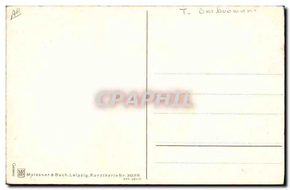 Schattenbilder von Tänzern — Original Johann Smitt, Material Tachen Schäfer — Meissner & Buch, Leipzig - Rückseite