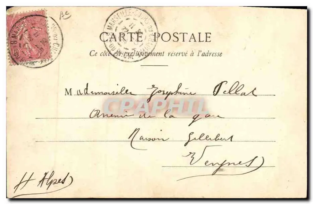 Frau mit Schild — 'DIE POSTKARTE Hält DIE FREUNDSCHAFT' — Phototypie A. Berbennet & Cie, Nantes - Rückseite