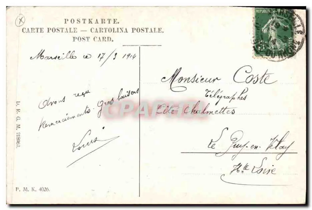 F. du Chattel — Paysage hollandais — éditeur F. du Chattel, n° 4026 - Achterkant