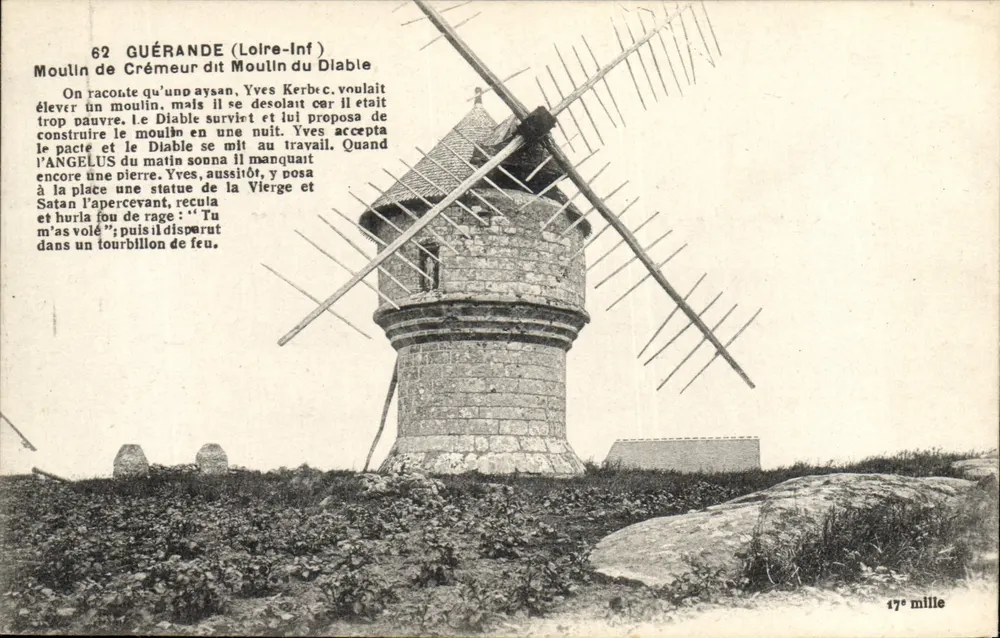 Guérande (Loire-Inf.) — Teufelsmühle, lokale Legende — Verlag S. GIRAUD, Nr. 178 - Vorderseite