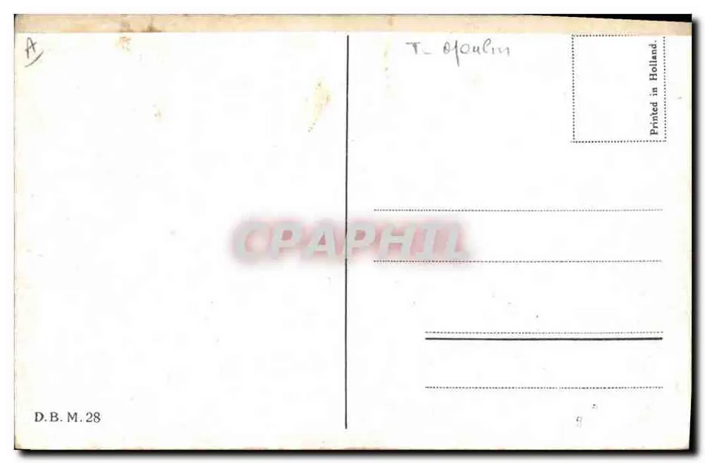 As moinhas de água (Volendam) — vista pitoresca — editor D.B.M.28 - Verso
