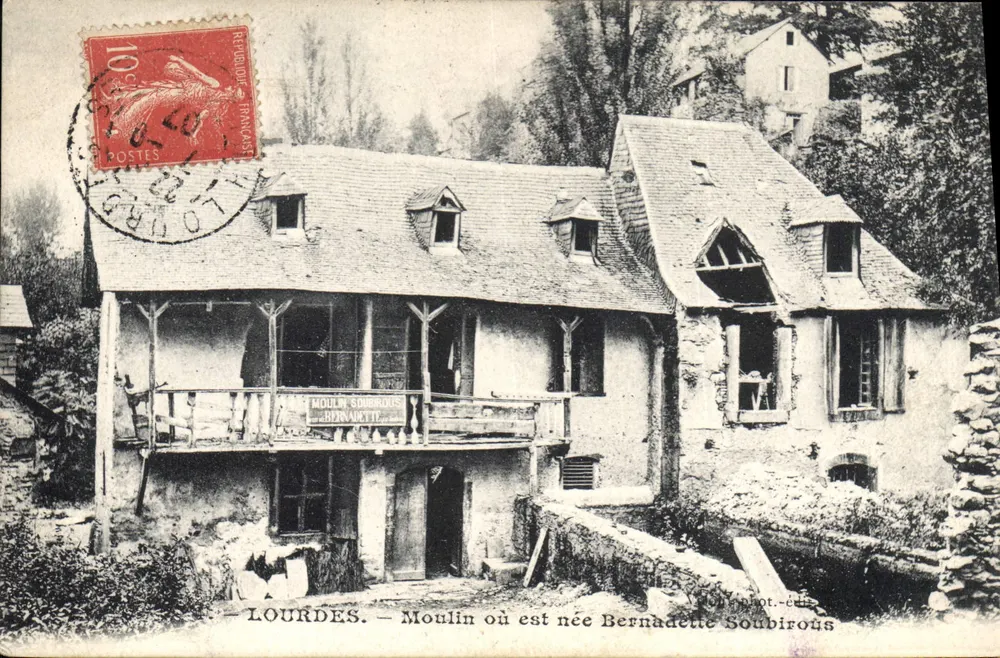 Lourdes — Mühle, wo Bernadette Soubirous geboren wurde — Foto-Verlag - Vorderseite