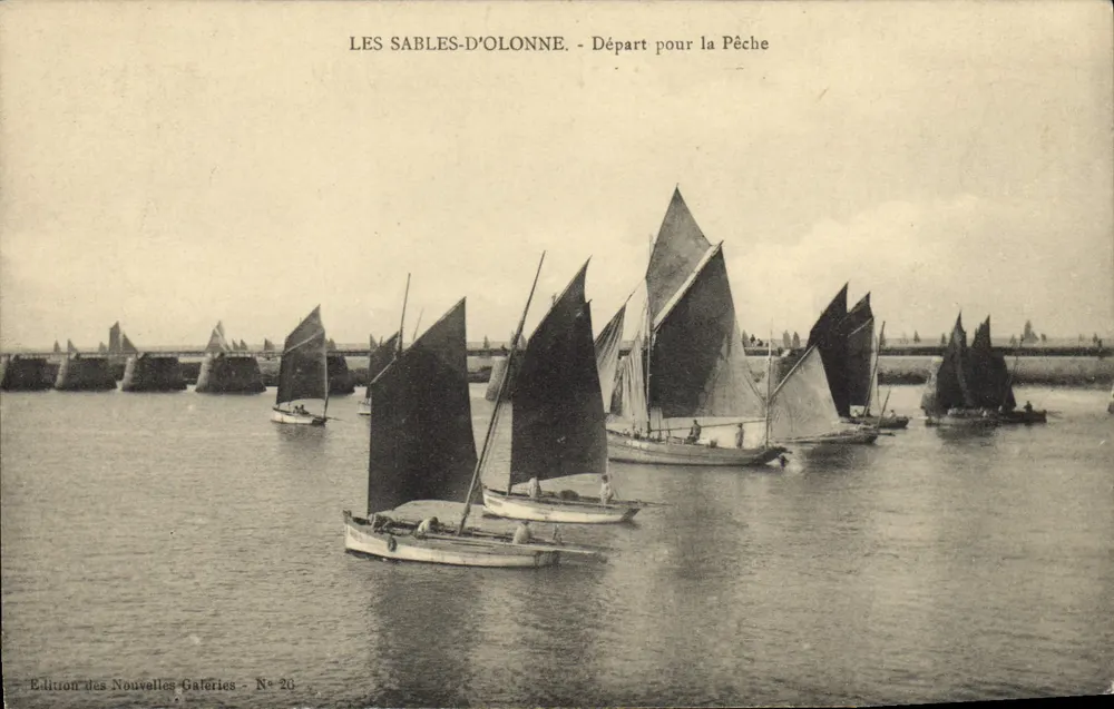 Les Sables-d'Olonne - Abfahrt zum Fischen — Edition des Nouvelles Galeries - Nr. 26 - Vorderseite