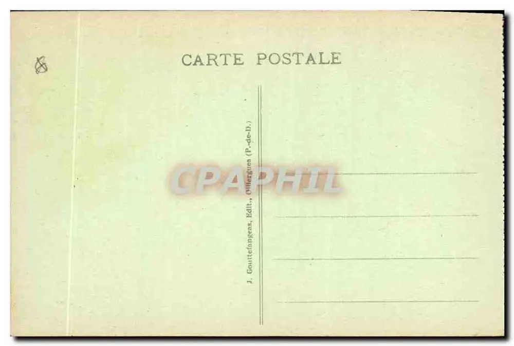 Saint-Nectaire — Der Dolmen — Auvergne, Verlag J. Gouttefanges, Nr. 524 - Rückseite