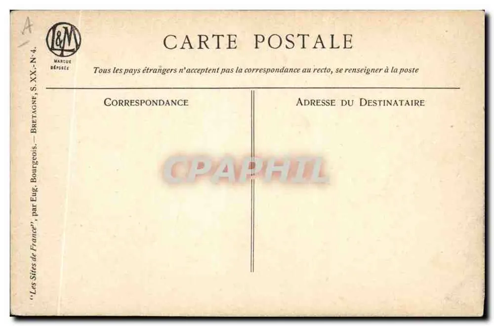 Alignements von Berumano — Bretagne — von Eug. Bourgeois - Rückseite