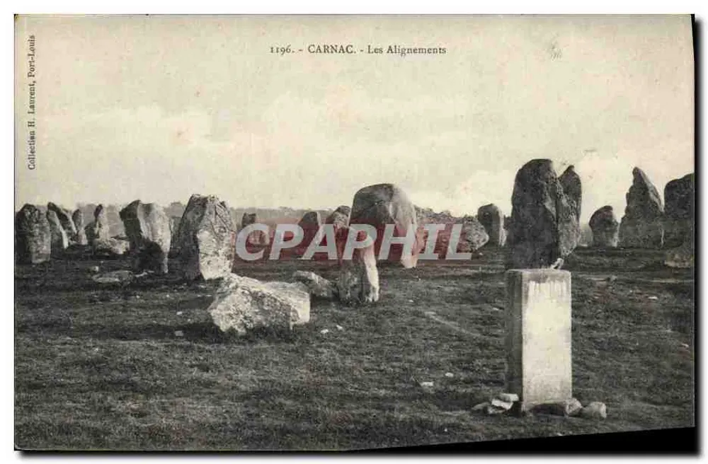 कार्नाक - लेस अलाइनमेंट्स — कलेक्शन H. लॉरेंट, फोर्ट-लूई, संख्या 1196 - आगे