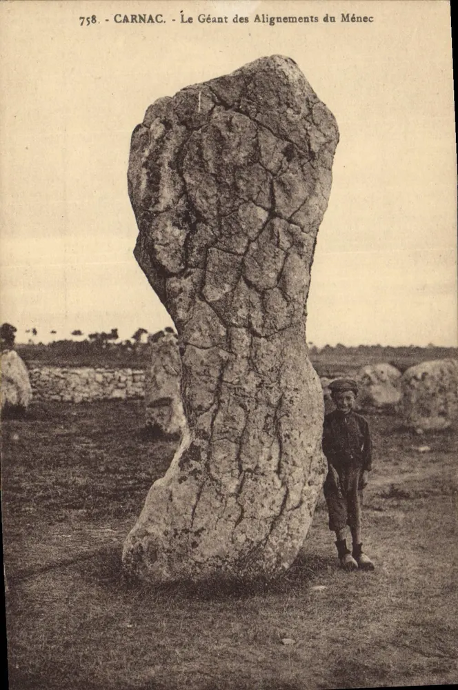 Carnac - O Gigante dos Alinhamentos do Ménech - Editor Laurent-Nel, Rennes, n°758 - Frente