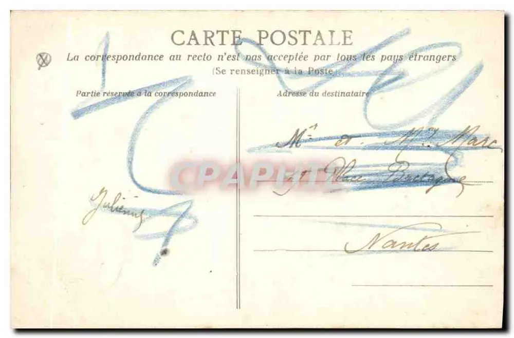 Carnac – Fim dos alinhamentos do Ménec — Coleção Z. Le Rouzic - Verso