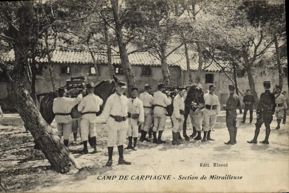 Campo de Carpiagne - Seção de Mitraillouse — Edit. Risoul - Frente