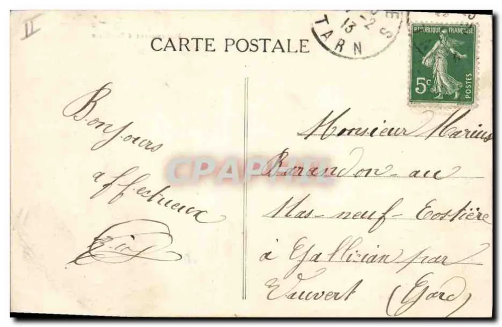 Artillerie-Manöver — Castres — Edit. Rasnaud, Bazar du Mali, Castres - Rückseite