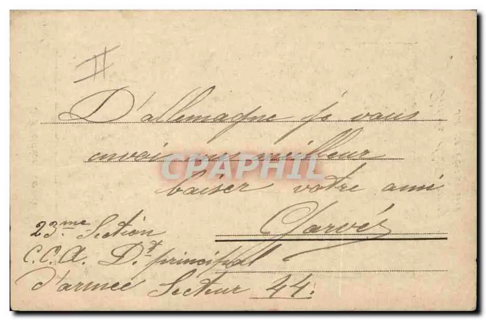 Zwei deutsche Soldaten — Gruß aus Deutschland — Januar/Februar 1919 - Rückseite