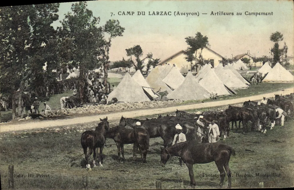 Camp du Larzac (Aveyron) — Artilleristen am Lager - Vorderseite