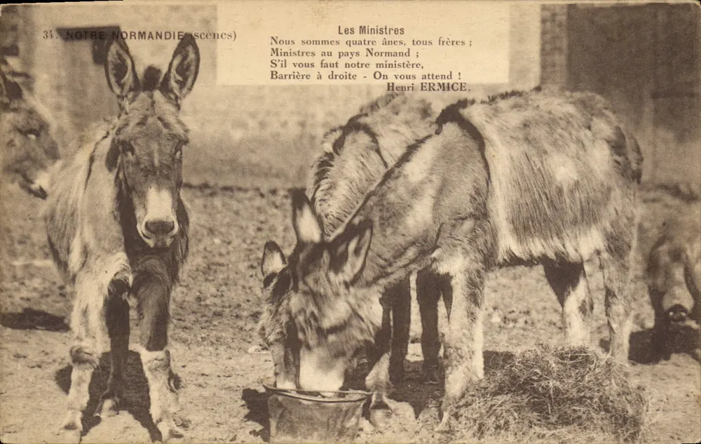 Os Ministros — cena de fazenda normanda — Henri Ermice, n°34 - Frente